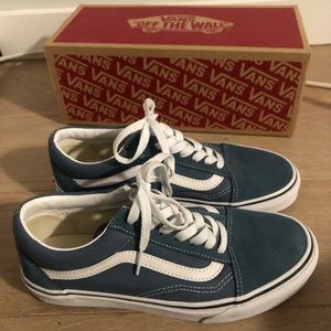 Vans, Old Skool, Blue Mirage/white, 7.5 women’s